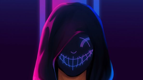 Hoodie Mask Guy Minimalism 4k