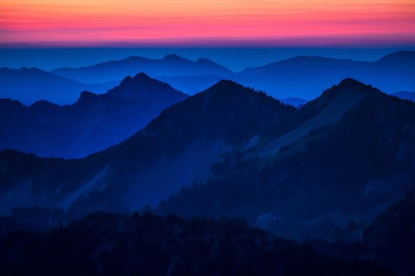 Dark Evening High Heights Of Mountains