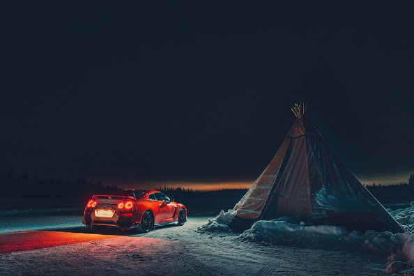 Nissan Gtr Camping 4k