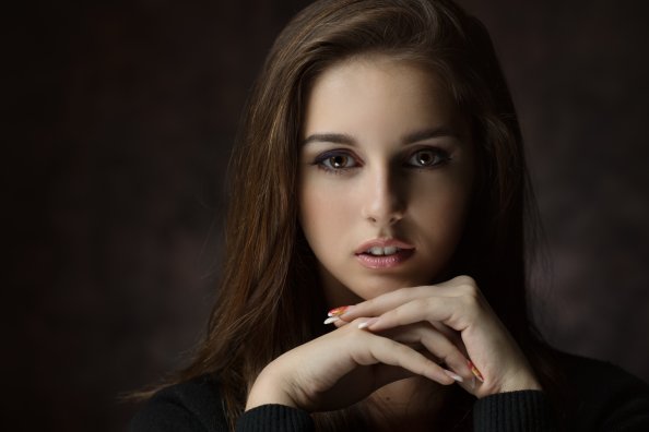 Brown Eyes Brunette Portrait