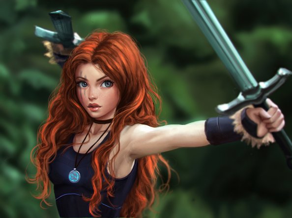 Celtic Warrior Princess 4k