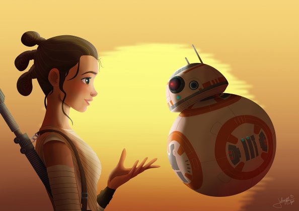 Star Wars Rey And Bb8 4k