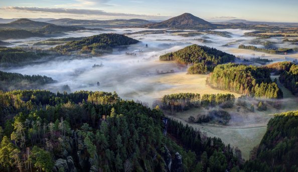 Forests Czech Republic Parks Bohemian Switzerland