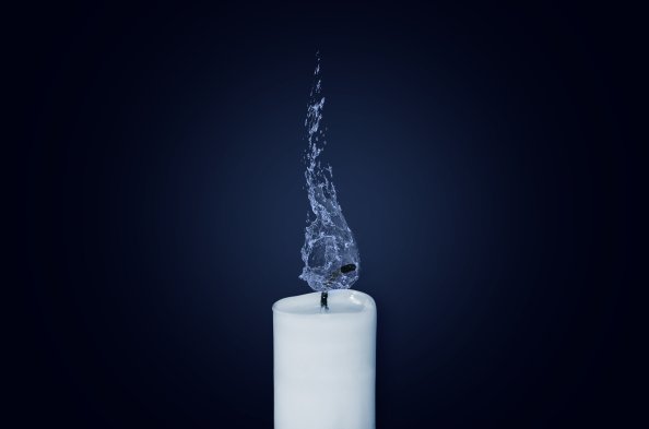 Candle Water Flame Illustration