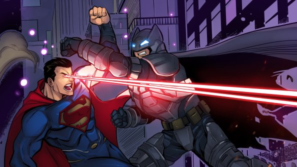 Son Of Krypton Vs Bat Of Gotham Artwork