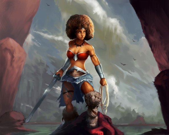 Wonder Woman Barbarian Style Artwork