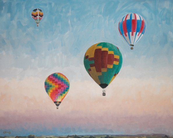 Air Balloons Digital Art 4k