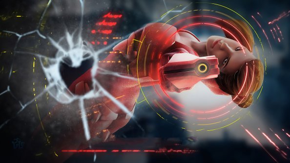 Red Cyber Lady