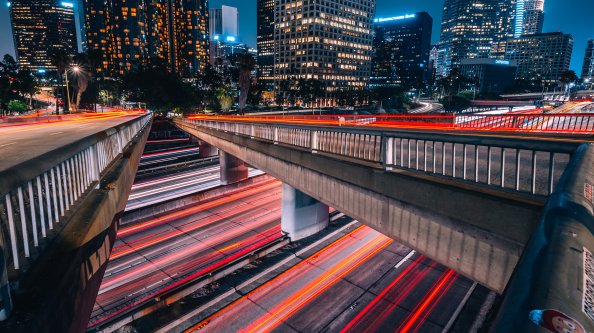 Long Exposure City Road 4k