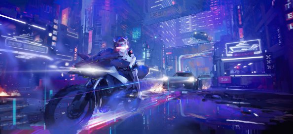 Scifi Girl Bike Cyberpunk 4k