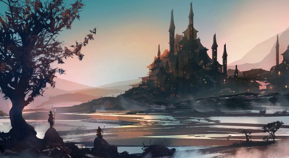 Fantasy Knight Art Background 5k
