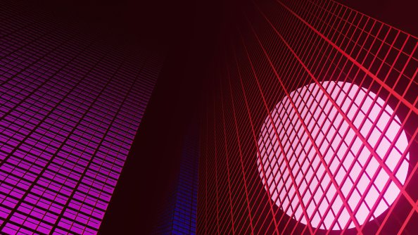 Moon Night Building Minimal 5k