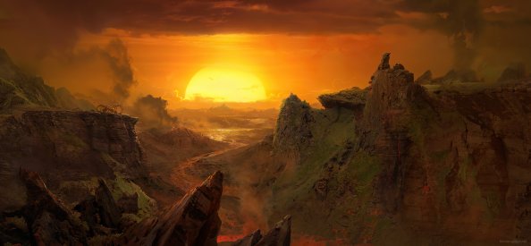 Sunrise On Alien Planet 4k