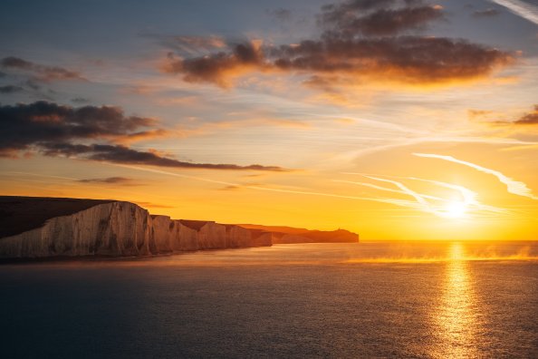 The Seven Sisters Cliffs At Sunrise 5k