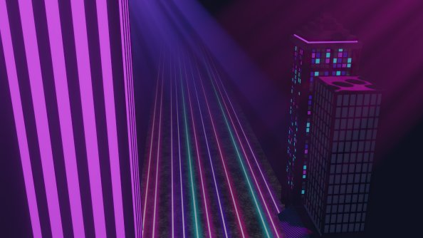 Vaporwave City Roads