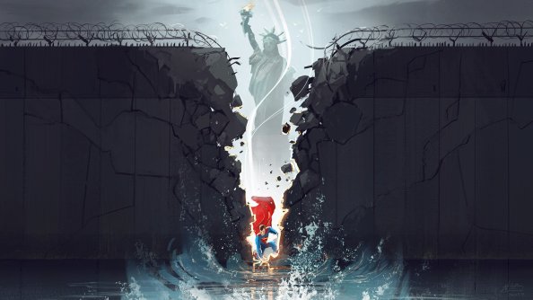 Superman Break The Wall