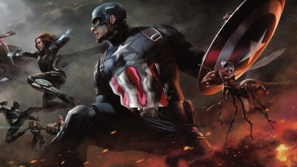 Captain America Black Widow Ant Man Artwork