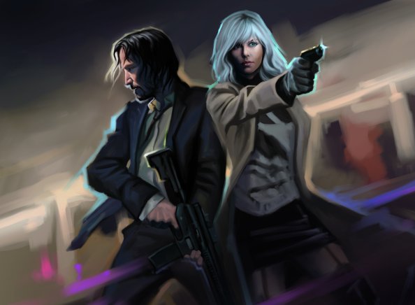 John Wick And Atomic Blonde Artwork