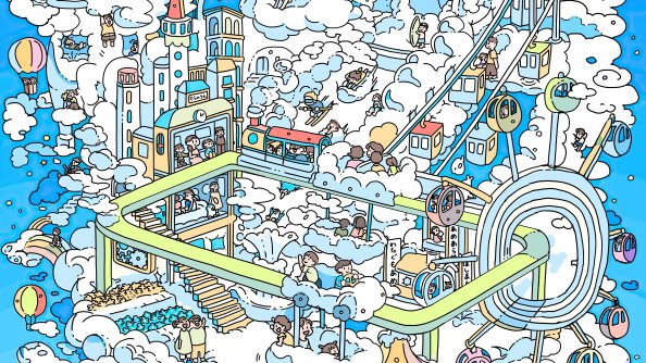 Clouds And Children Theme Park