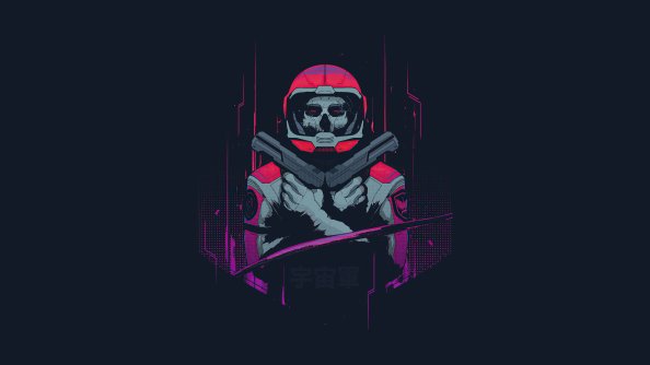 Cyberpunk Astronaut Minimal 4k