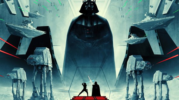 Star Wars Rey Kylo Ren Darth Vader Poster