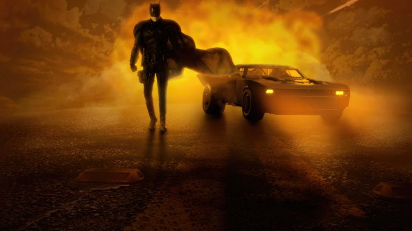 The Batman Walking Towards Penguin