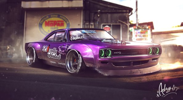 1968 Plymouth Road Runner Concept Digital Art