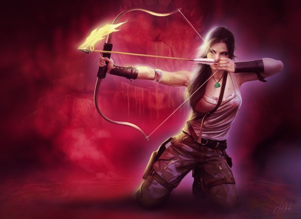 Tomb Raider Lara Croft Girl With Bow And Arrow