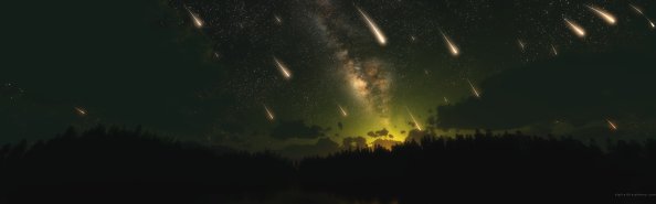 Meteors Dark Night