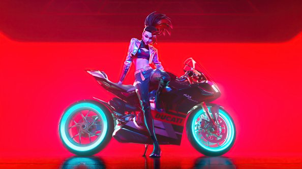 Akali League Of Legends Bike 4k