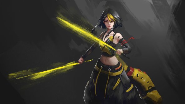 Tail Girl Illustration 4k