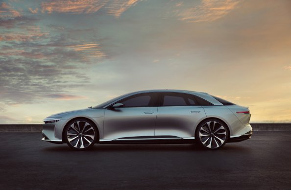Lucid Air Concept Side View 4k