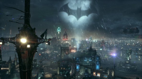 Bat Light In The Sky Batman Standing
