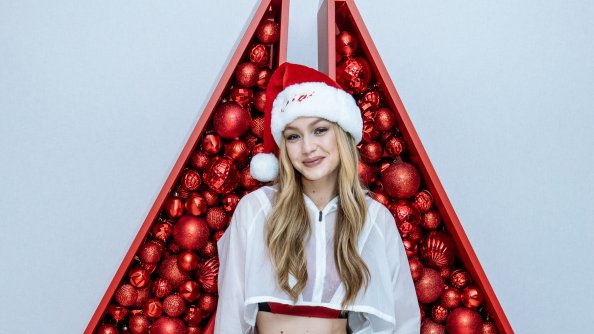 Gigi Hadid Reebok Christmas Event