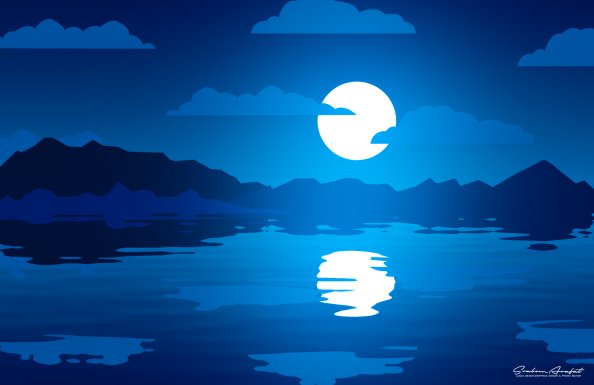Moon Shine Illustration