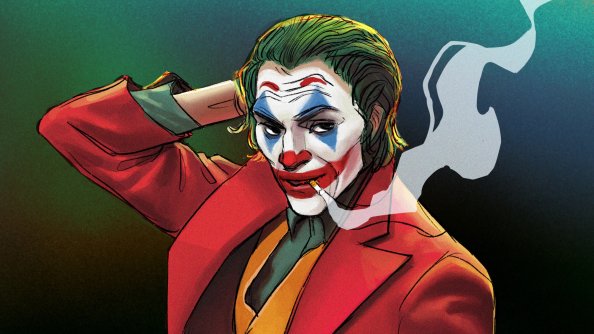 Joker Smoking Illustration 4k