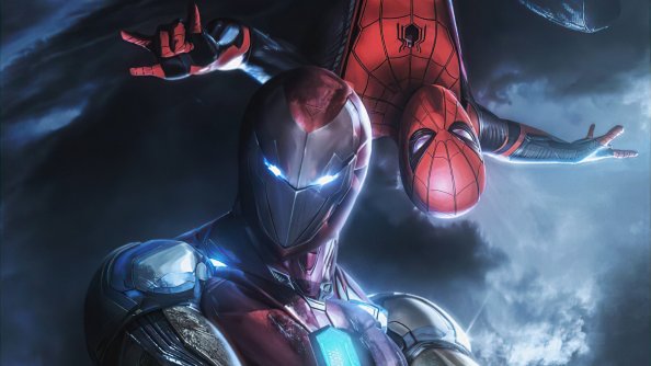 Spiderman Iron Man Mentor 4k