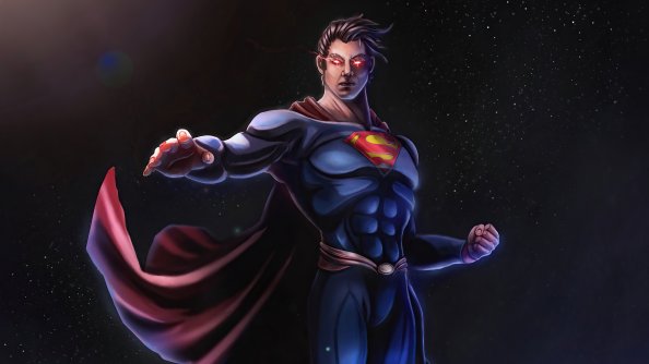 Superman Man Of Steel Comic Art