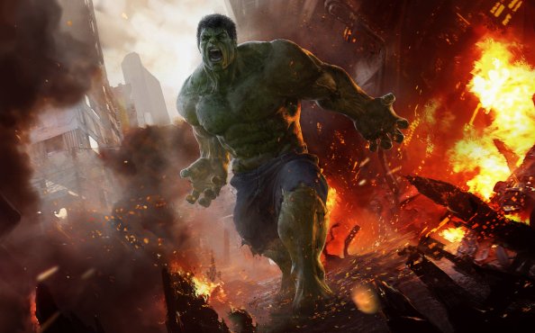 Hulk Doing Destruction Artwork