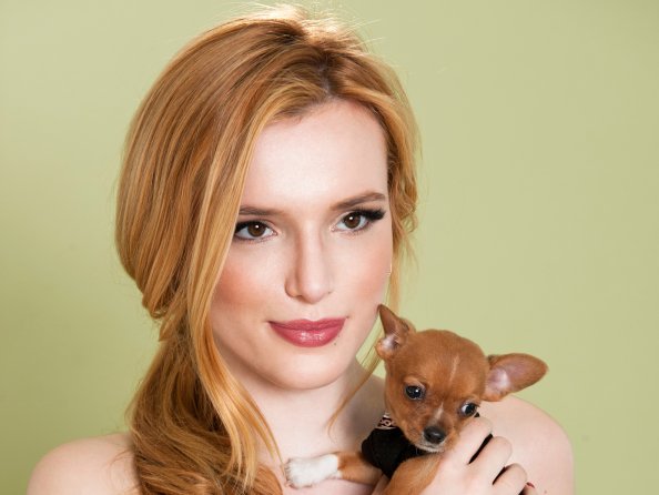 Bella Thorne With Dog