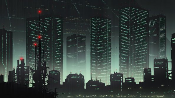 Cityscape 80s Anime 4k