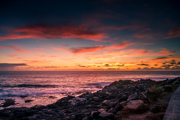 Scenic View Of Beach In Evening