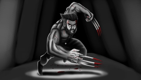Logan Wolverine Black Art 4k