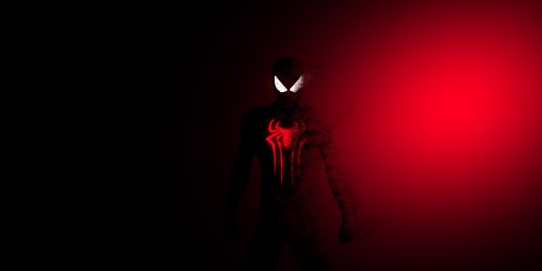 Spiderman Red Burning 4k