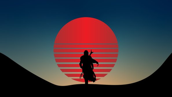 The Mandalorian Star Wars Minimal 4k