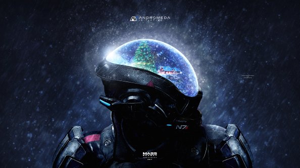 Mass Effect Andromeda 4k Christmas Artwork
