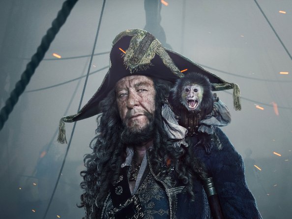 Captain Hector Barbossa In Pirates Of The Caribbean Dead Men Tell No Tales Movie