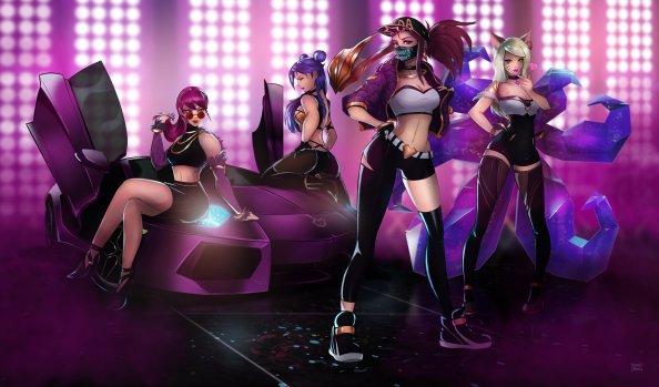 Ahri Akali Evelynn And Kaisa League Of Legends Girls