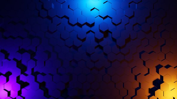 Hex Color Burst 3d