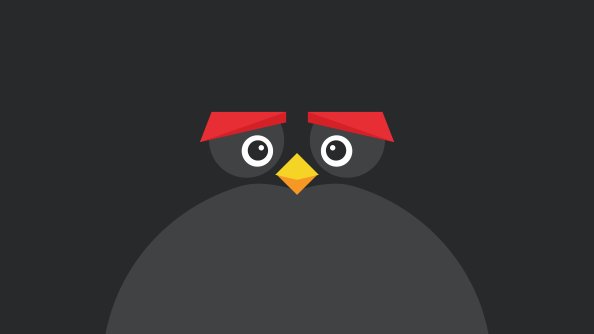 Angry Bird Minimal Dark 8k